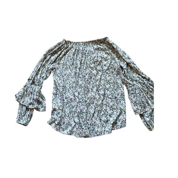 LRL Womens/Teen Blouses set of 2 Floral and Black Size Large Bohemian Flowy - Picture 5 of 12